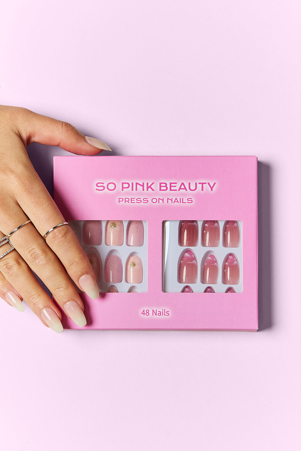 SO PINK BEAUTY Press On Nails 2 Packs SO PINK BEAUTY Press On Nails 2 Packs - TopFashionHQ