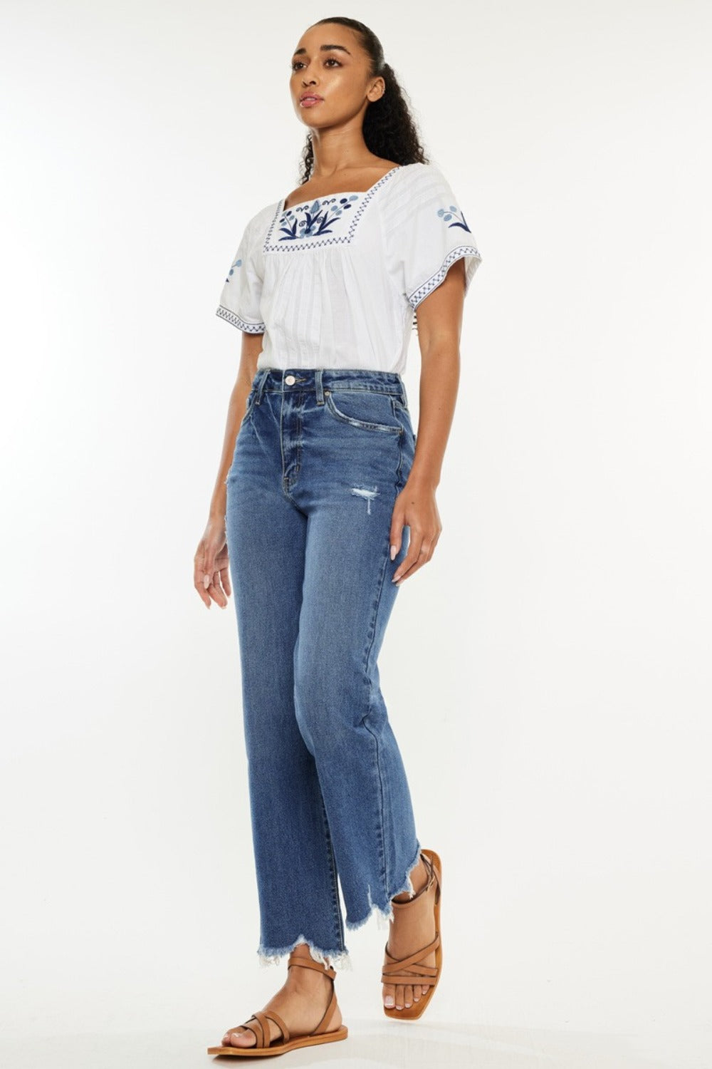 Kancan Full Size High Rise Slim Wide Leg Jeans Kancan Full Size High Rise Slim Wide Leg Jeans - TopFashionHQ