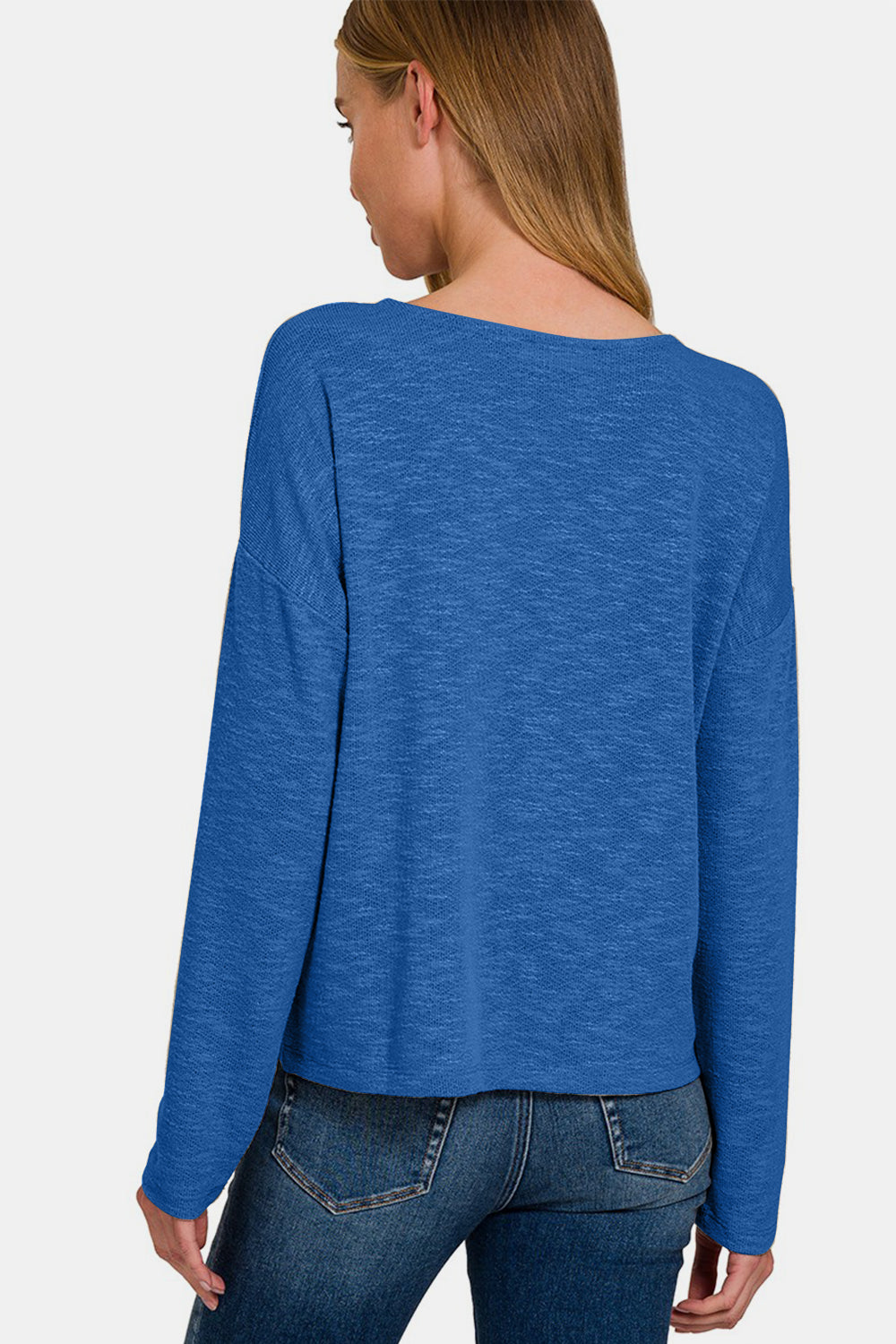 Zenana Dropped Shoulder Long Sleeve T-Shirt Zenana Dropped Shoulder Long Sleeve T-Shirt - TopFashionHQ