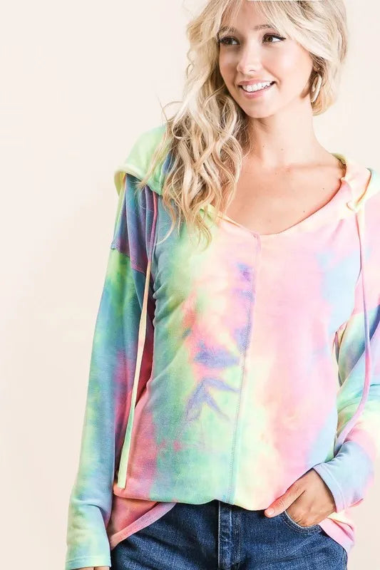 BiBi Tie Dye Terry Long Sleeve Hoodie f5c9c5657a2c4912a09c5c03faa405a6-Max-Origin