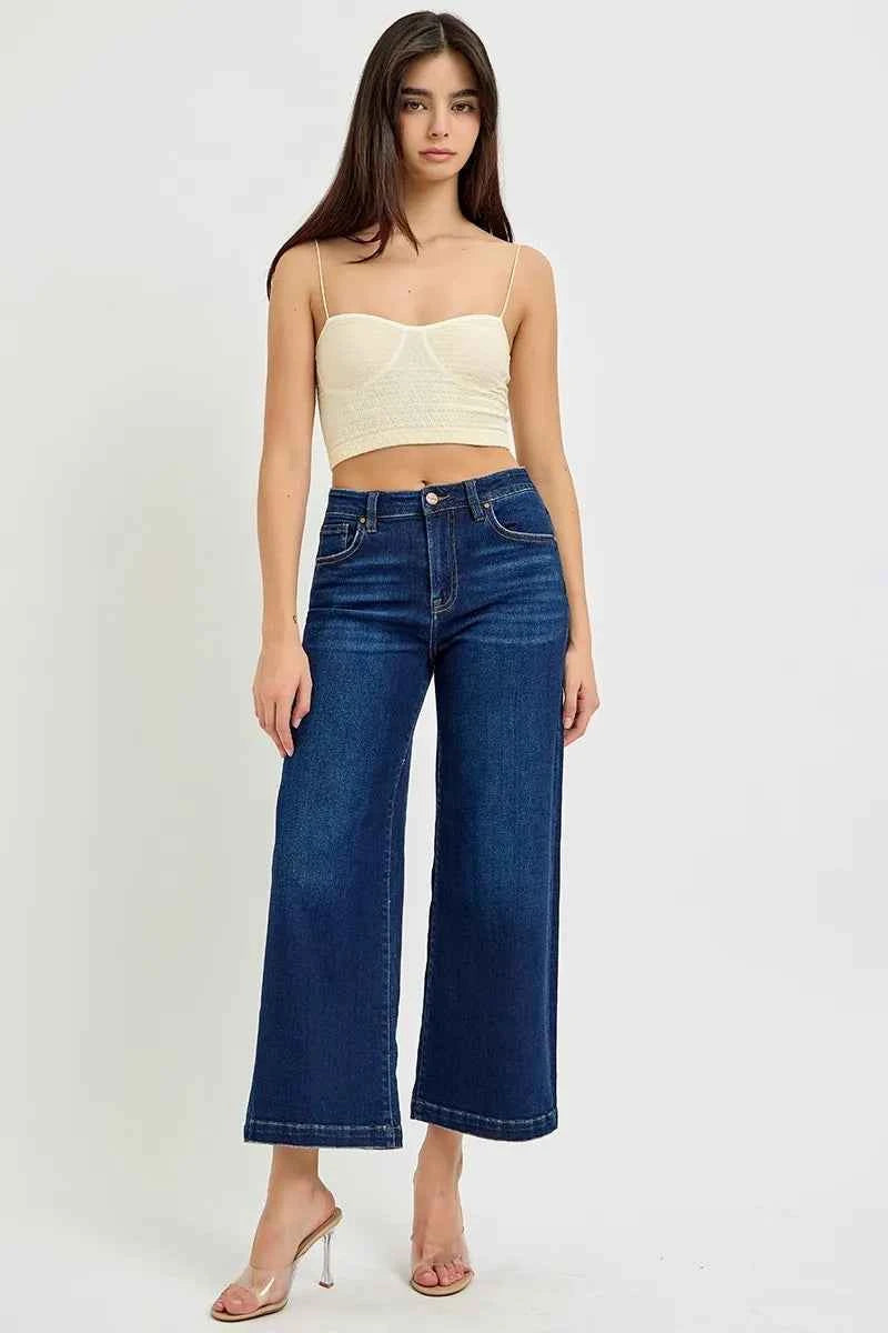 RISEN High Rise Crop Wide Jeans RISEN High Rise Crop Wide Jeans