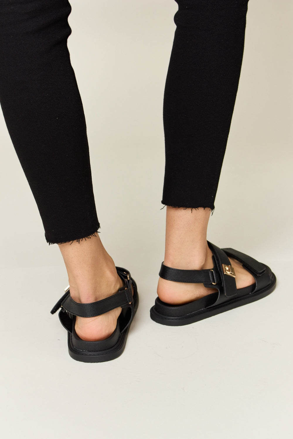 WILD DIVA Velcro Double Strap Slingback Sandals WILD DIVA Velcro Double Strap Slingback Sandals - TopFashionHQ