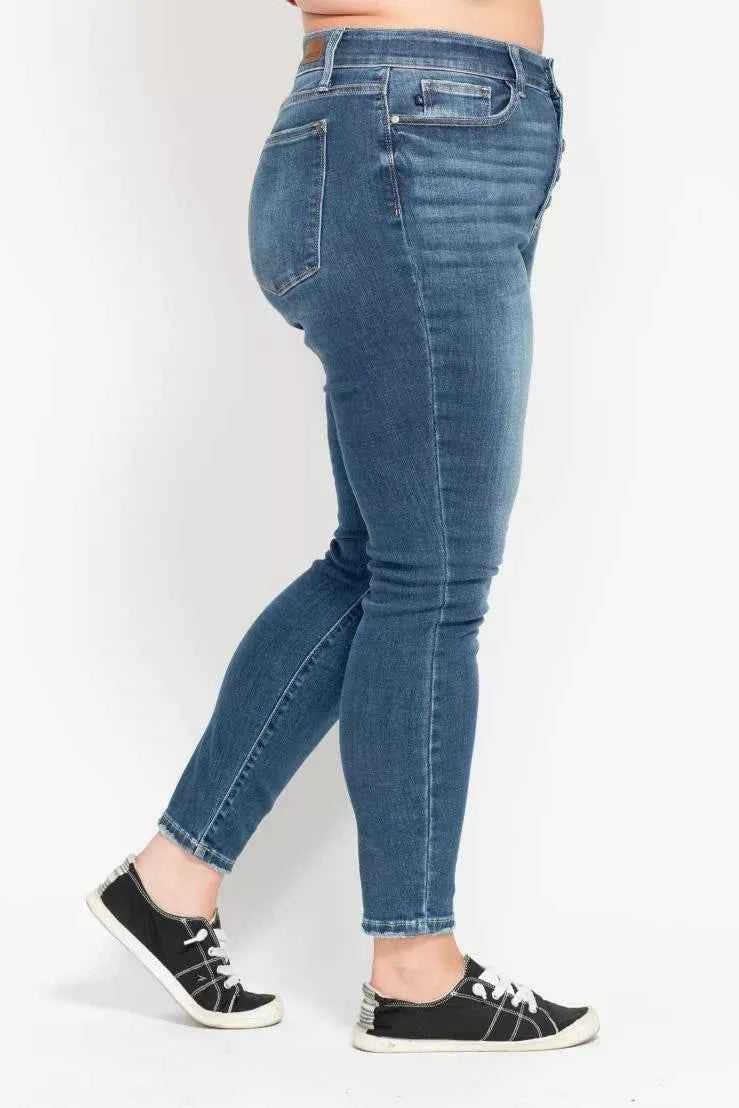Judy Blue Full Size High Rise Button Fly Skinny Jeans Plus Size Judy Blue Full Size High Rise Button Fly Skinny Jeans Plus Size