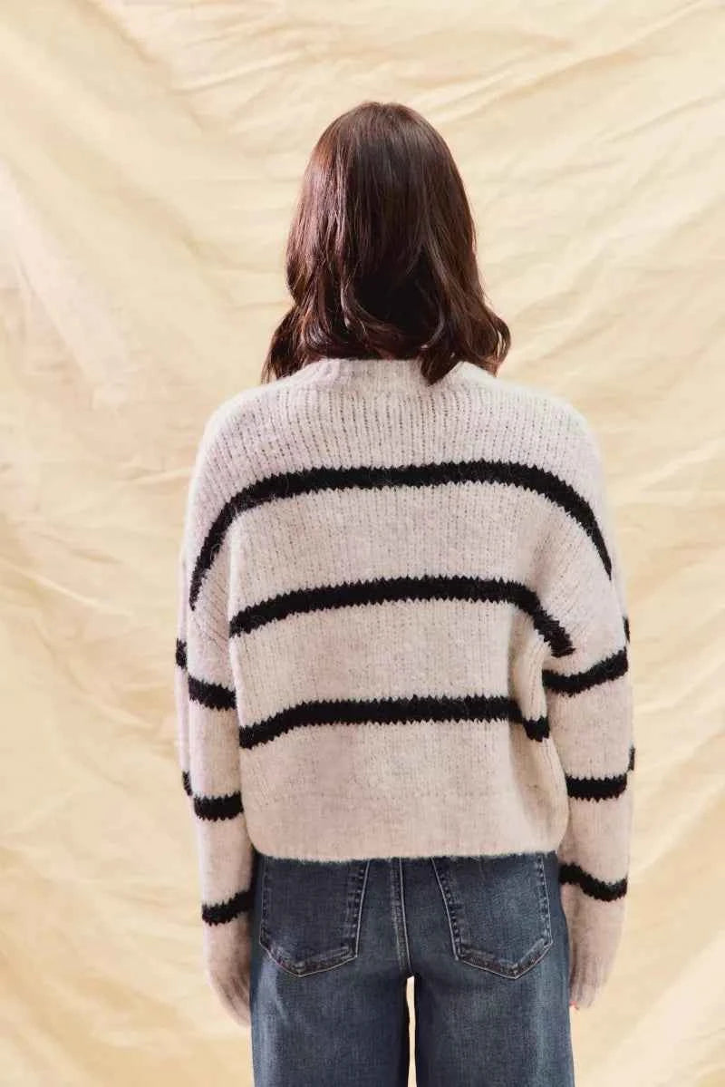 SO ME Stripe Soft Touch Button Cozy Sweater Cardigan SO ME Stripe Soft Touch Button Cozy Sweater Cardigan