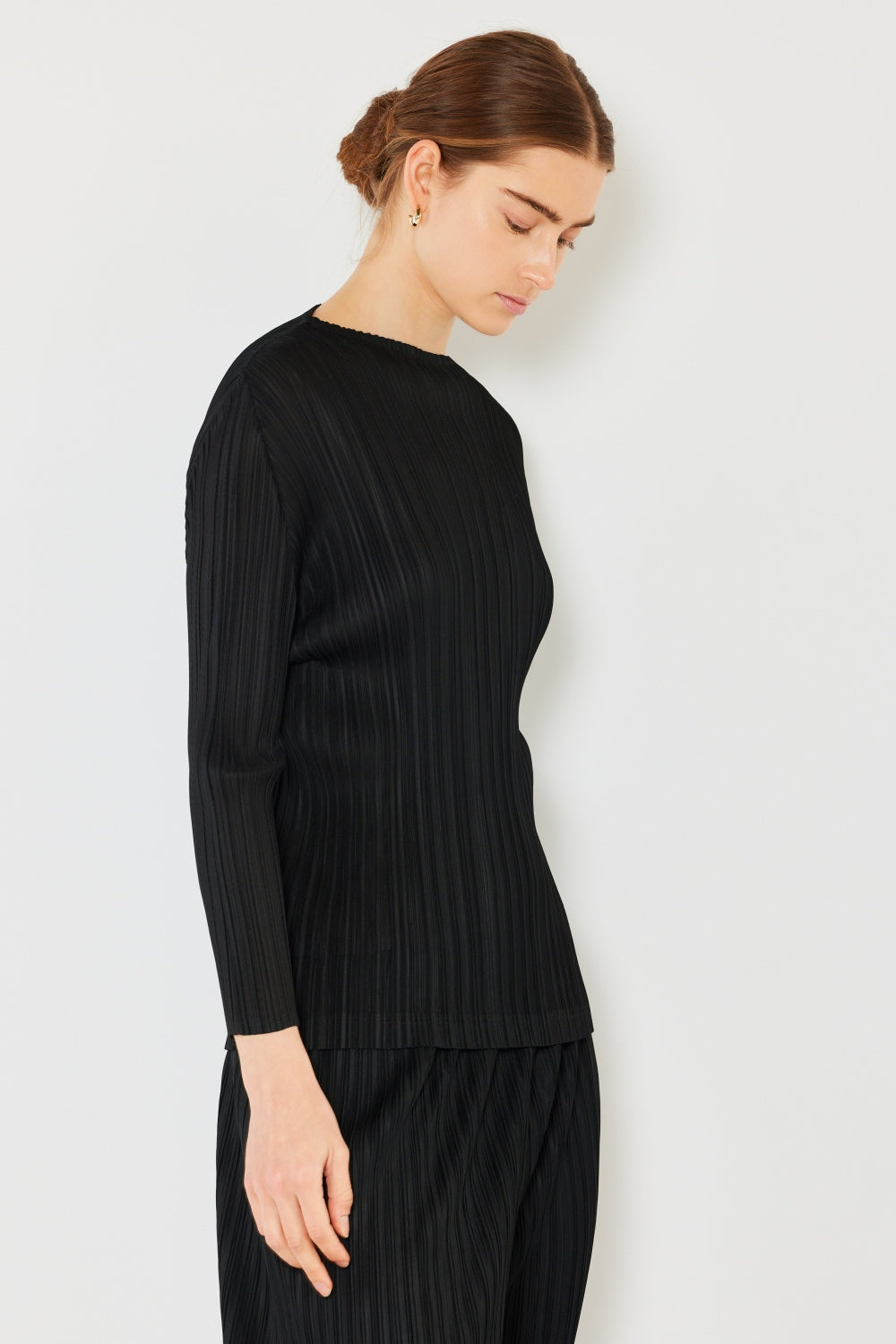 Marina West Swim Pleated Long Sleeve Boatneck Top Marina West Swim Pleated Long Sleeve Boatneck Top - TopFashionHQ