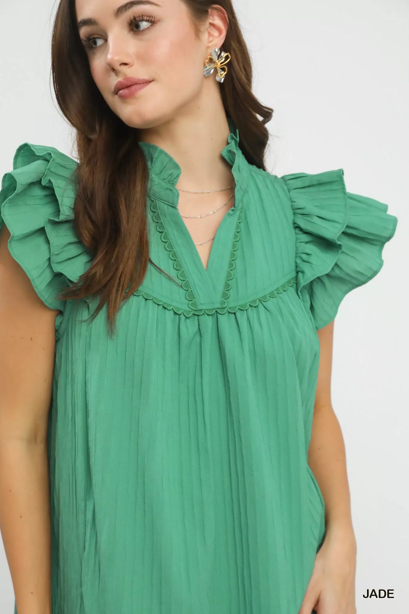 Umgee Flutter Sleeve Tiered Dress f9c1b176-09e9-4610-92a2-e41e272de6c2-Max-Origin