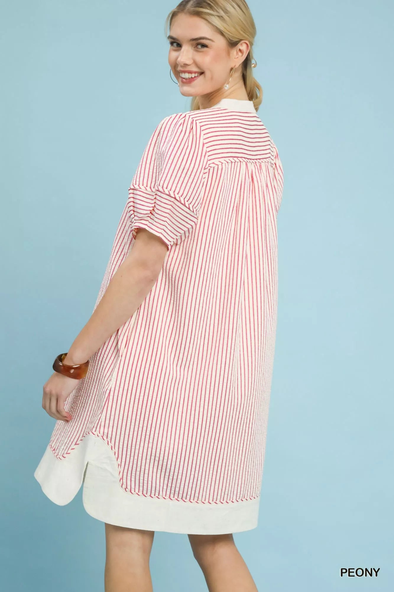 Umgee Pinstripe Shift Dress with Contrast Trim f9d92595-2baf-4c4b-8a57-17c8be2e6d69-Max-Origin