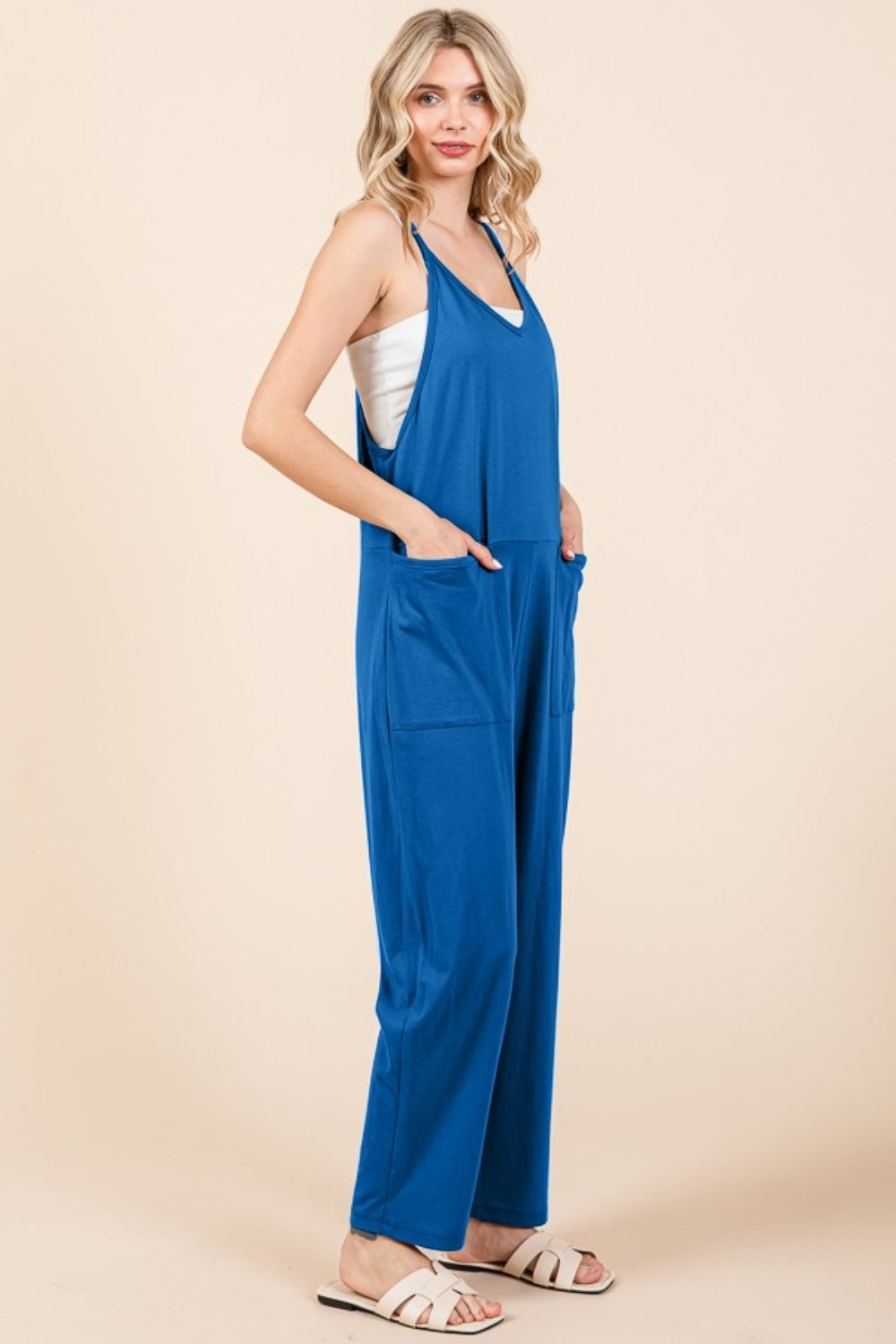 Culture Code Full Size Sleeveless Jumpsuit with Pockets Culture Code Full Size Sleeveless Jumpsuit with Pockets
