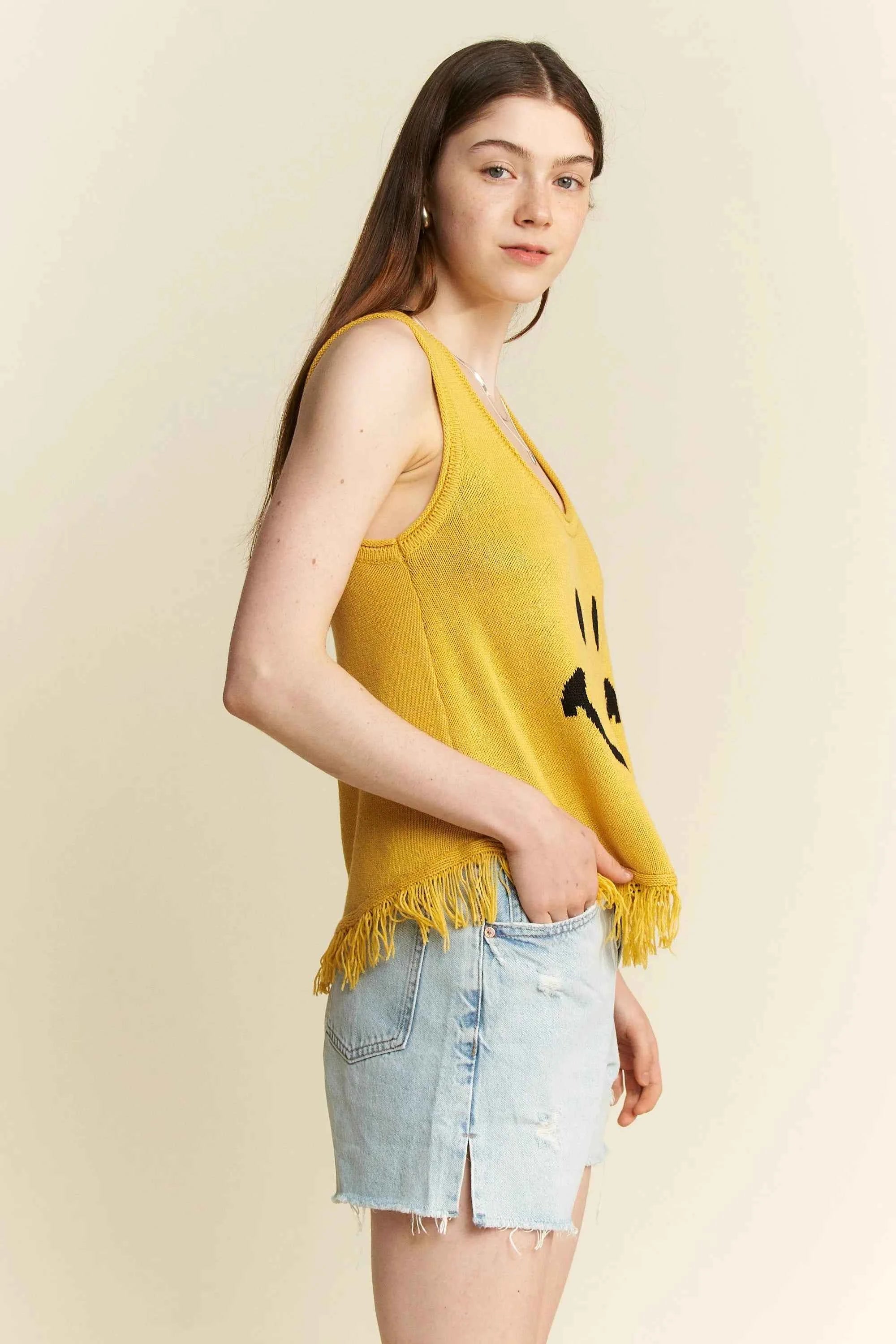 Jade By Jane Smiley Fringe Tank Top Jade By Jane Smiley Fringe Tank Top