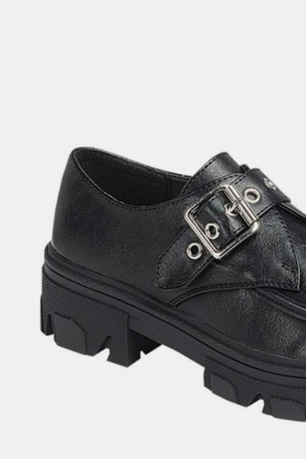 Forever Link Buckled Platform Lug Sole Loafers Forever Link Buckled Platform Lug Sole Loafers