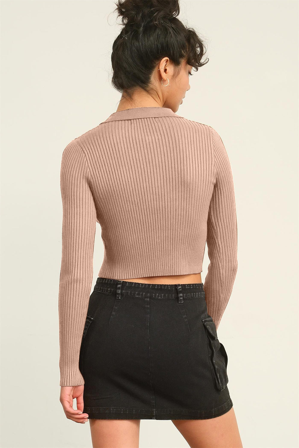 HYFVE Ribbed Double Zip Cropped Cardigan HYFVE Ribbed Double Zip Cropped Cardigan