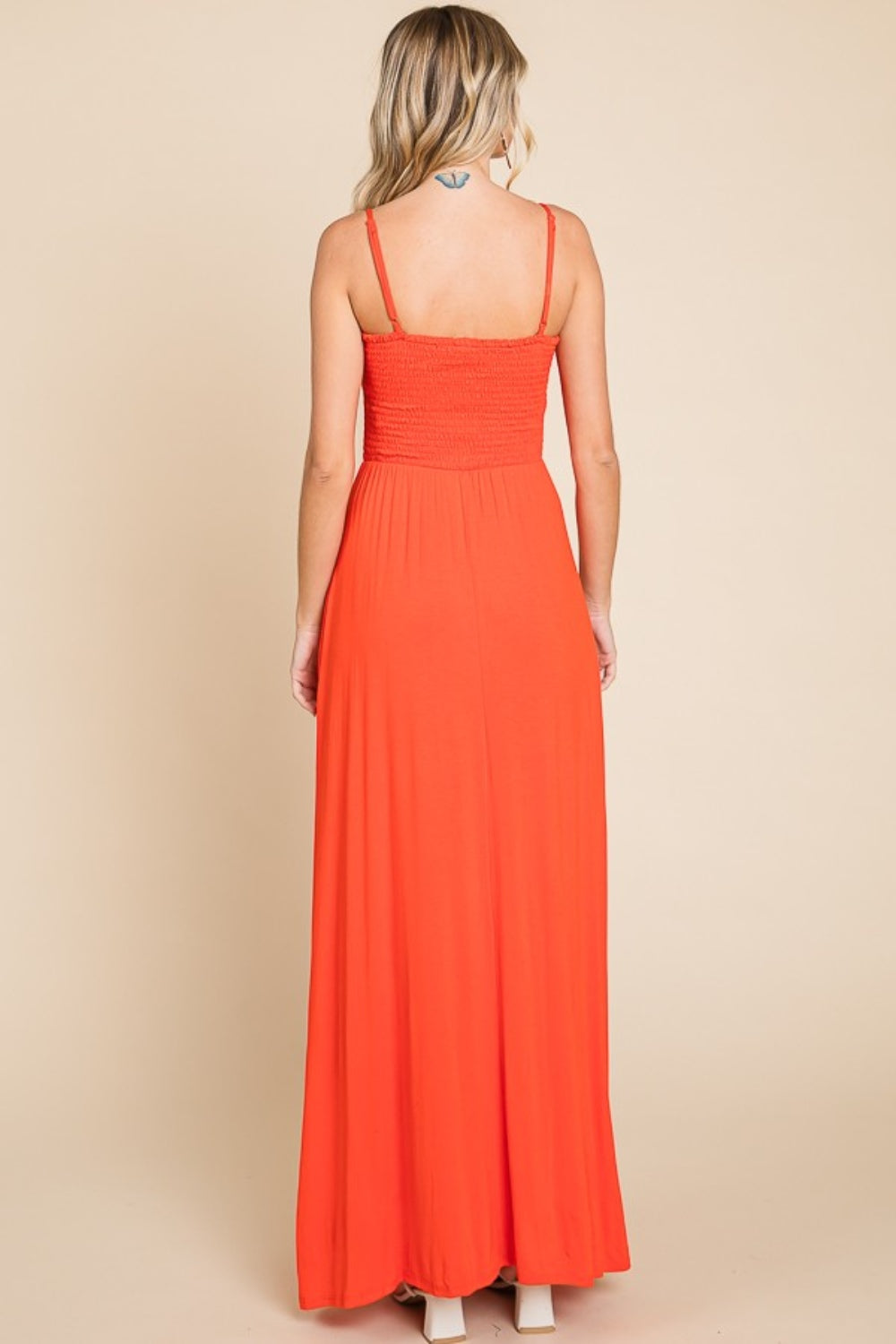 Culture Code Full Size Smocked Cami Maxi Dress with Pockets Culture Code Full Size Smocked Cami Maxi Dress with Pockets - TopFashionHQ