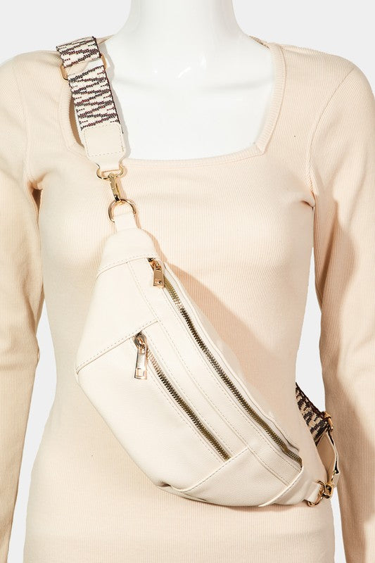 Fame PU Leather Crossbody Bag with Removable Strap Fame PU Leather Crossbody Bag with Removable Strap