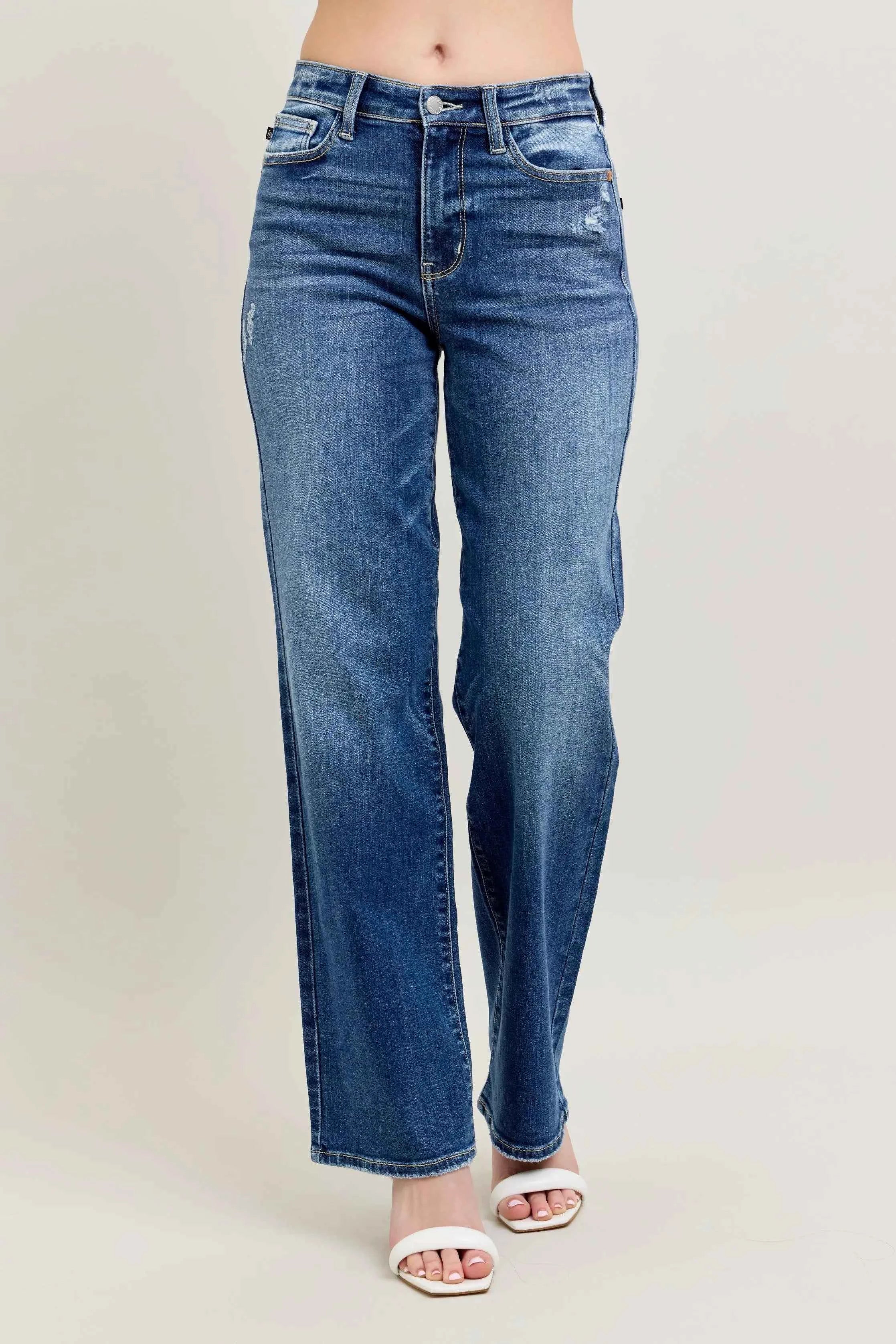 Judy Blue Full Size High Waist 90's Straight Leg Jeans Plus Size Judy Blue Full Size High Waist 90's Straight Leg Jeans Plus Size