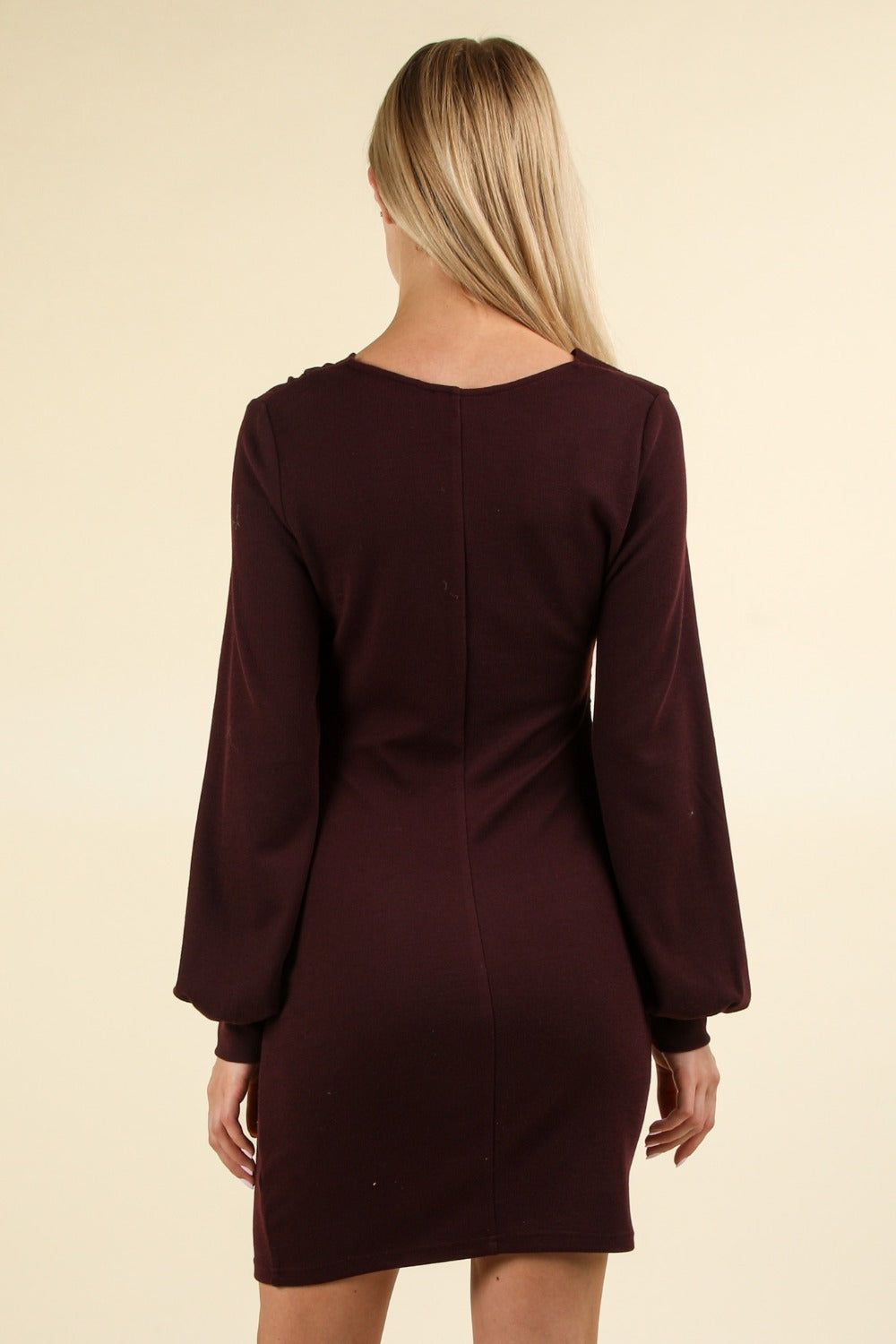 VERY J Ruched Detail Bodycon Mini Dress VERY J Ruched Detail Bodycon Mini Dress - TopFashionHQ