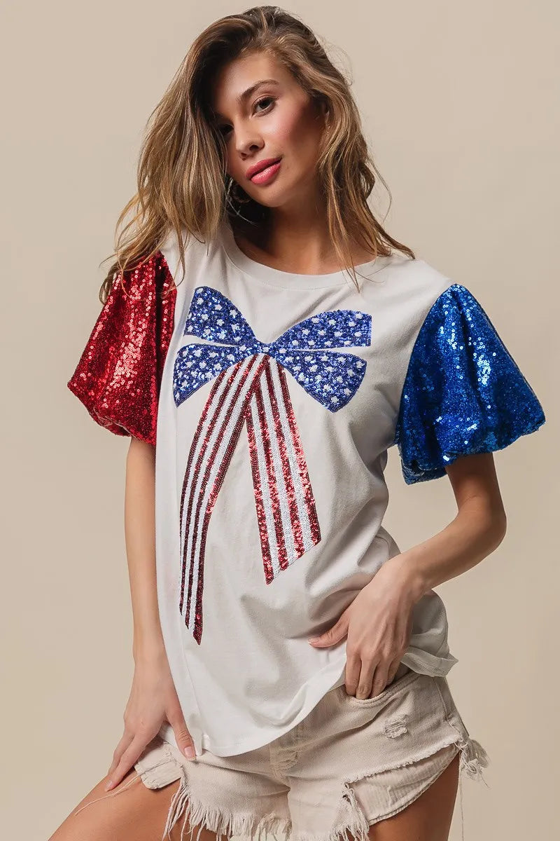 BiBi Sequin American Flag Bow Top fd819412633246769bc18496f625a423-Max-Origin