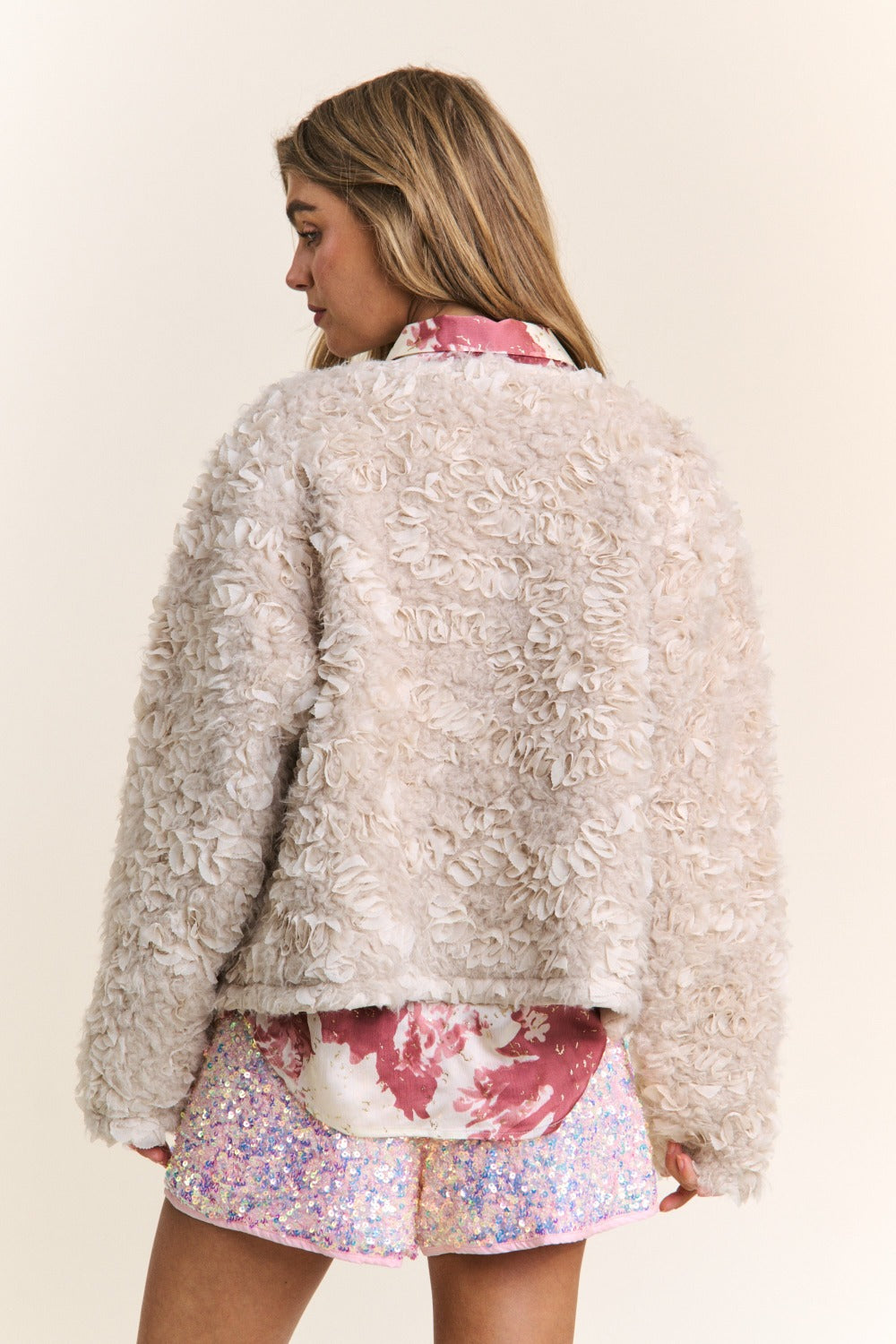 J.NNA Mixed Fabric Chic Jacket J.NNA Mixed Fabric Chic Jacket