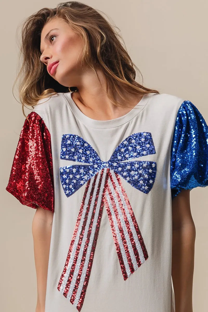 BiBi Sequin American Flag Bow Top fec40fada2814bb58395f082a01430e2-Max-Origin