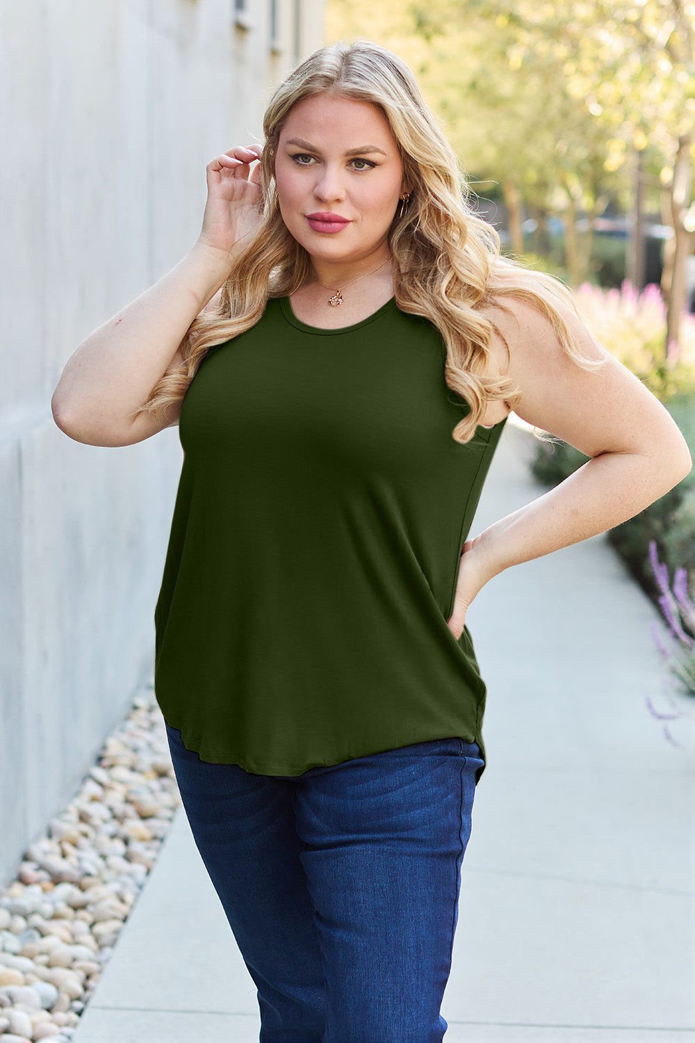 Basic Bae Full Size Round Neck Tank Basic Bae Full Size Round Neck Tank - TopFashionHQ