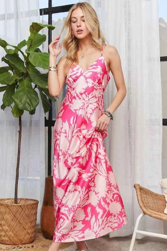 ADORA Print Spaghetti Strap Maxi Dress ADORA Print Spaghetti Strap Maxi Dress