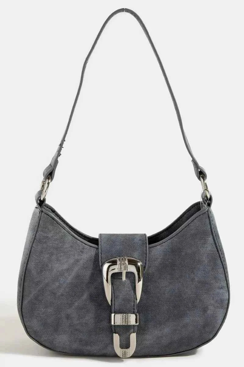 Fame Buckle Detail Hobo Shoulder Bag Fame Buckle Detail Hobo Shoulder Bag