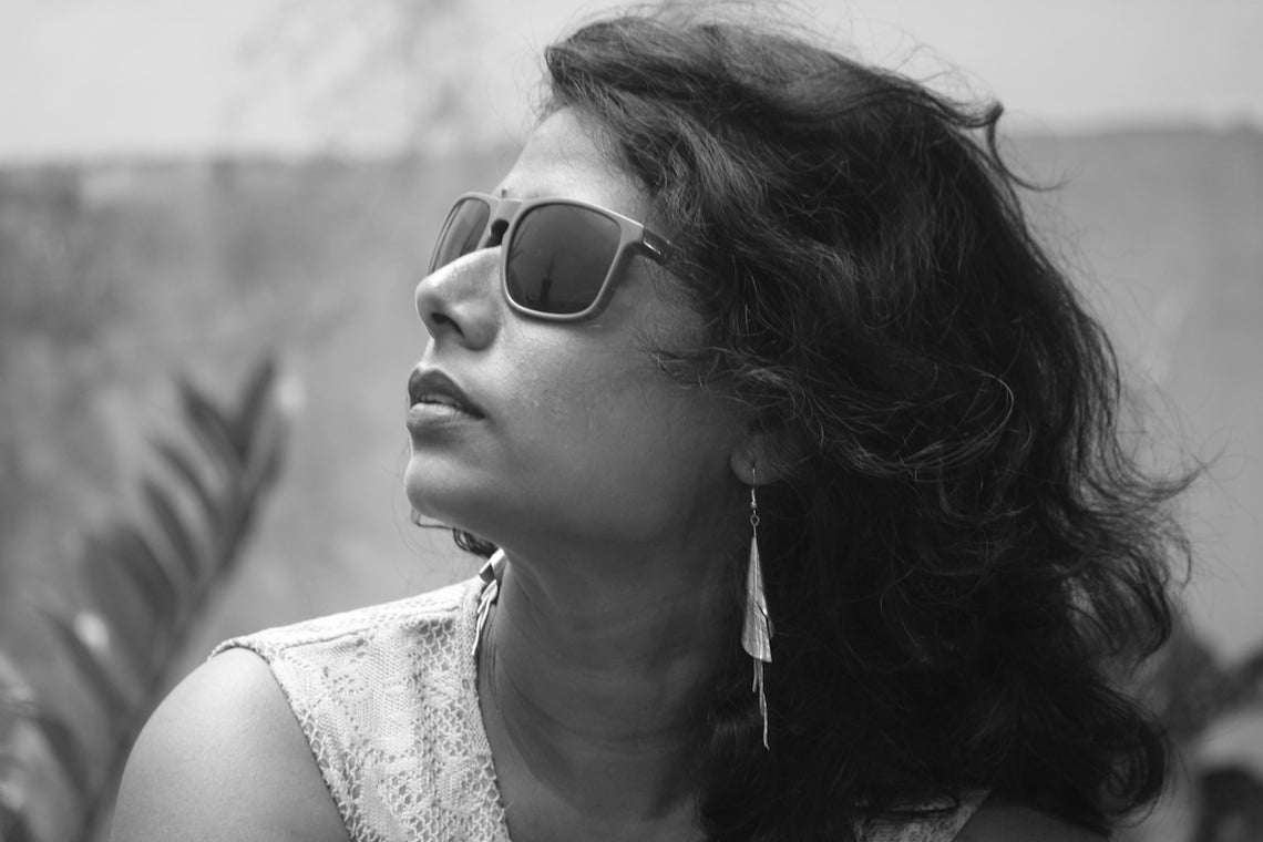 a woman wearing sunglasses