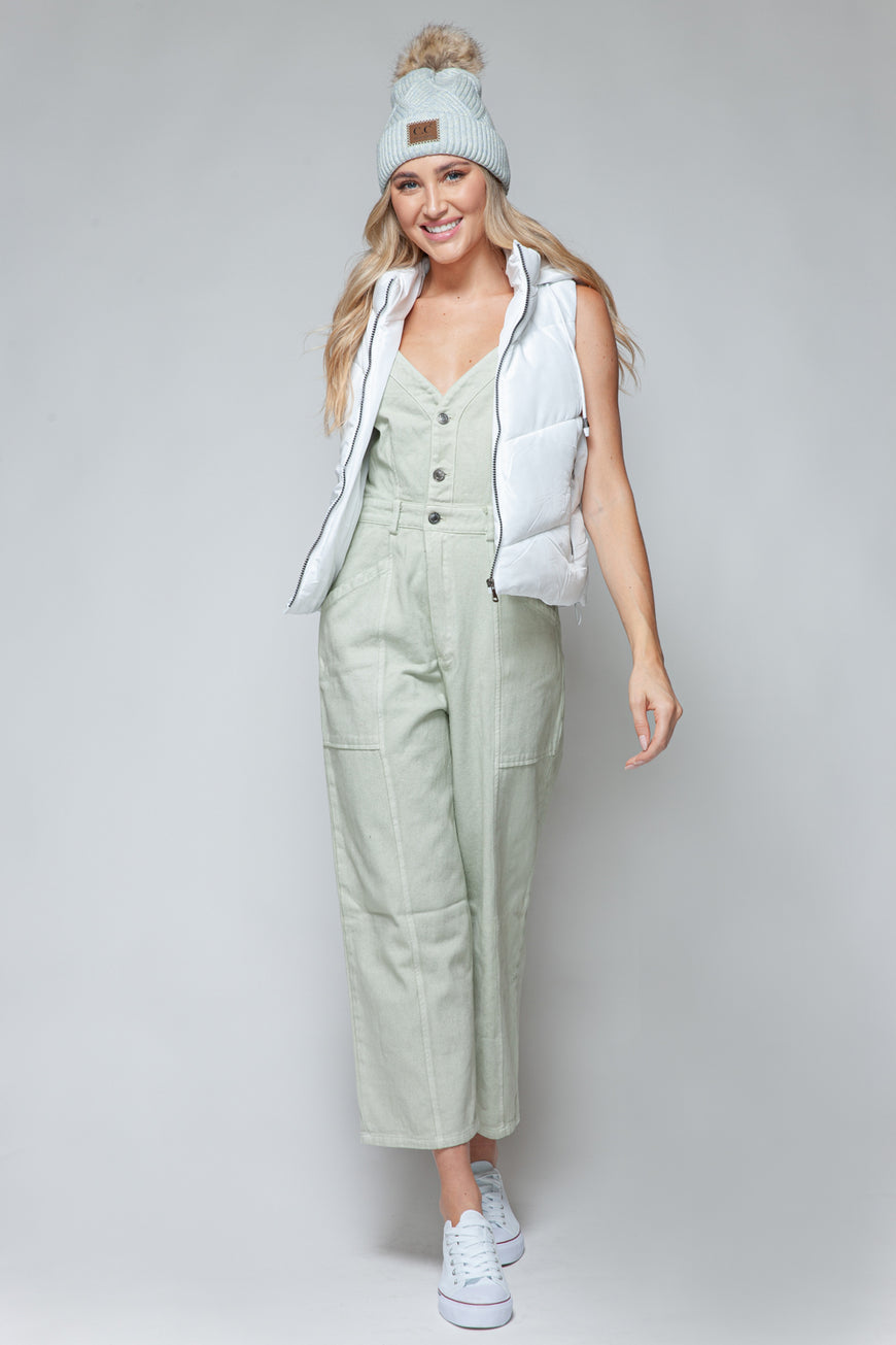Snobbish Zip Up Quilted Hooded Vest - TopFashionHQ