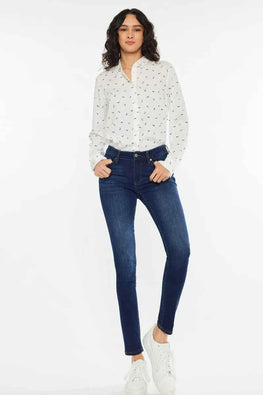 Kancan Mid Rise Super Skinny Jeans