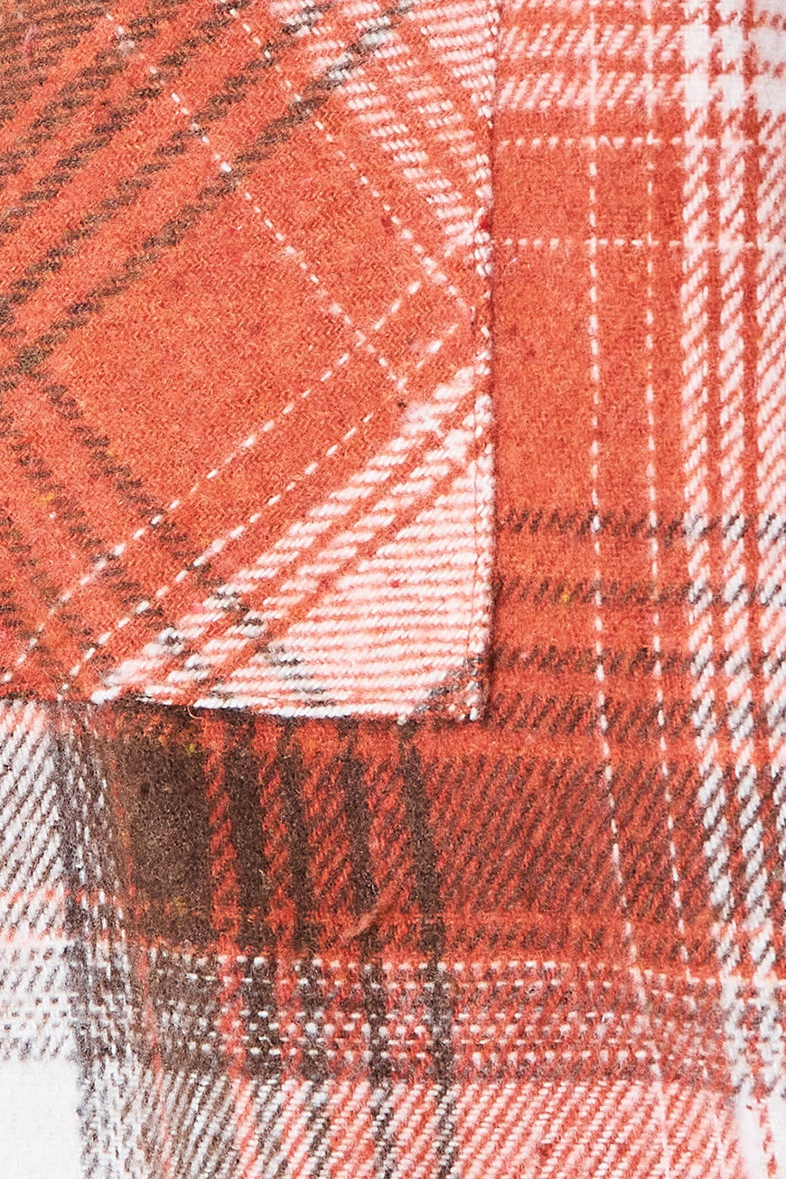 Double Take Plaid Collared Neck Long Sleeve Shirt - TopFashionHQ