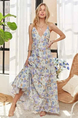 ADORA Bow Back Floral Cami Dress