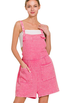 Zenana Woven Double Gauze Acid Washed Romper