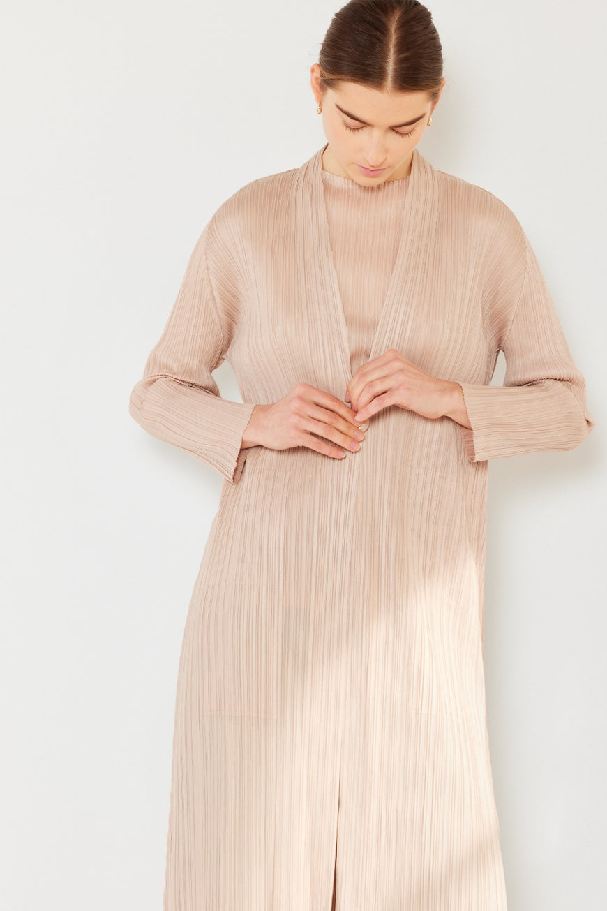 Marina West Swim Pleated Long Sleeve Cardigan - TopFashionHQ
