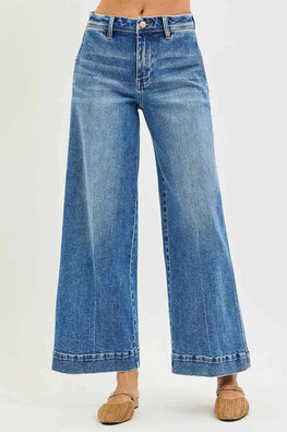 RISEN Slouchy Ankle Wide Jeans
