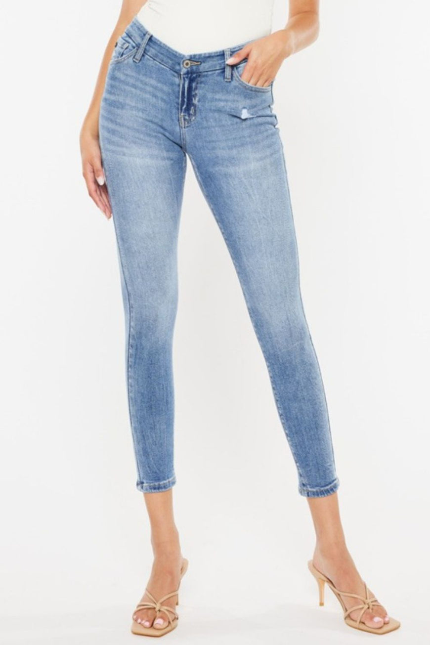 Kancan High Waist Cat's Whiskers Skinny Jeans - TopFashionHQ