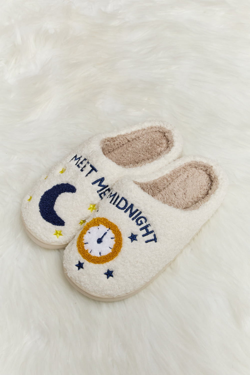 Melody Printed Plush Slide Slippers