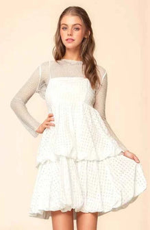 Davi & Dani Checker Print Side Pockets Textured Mini Dress