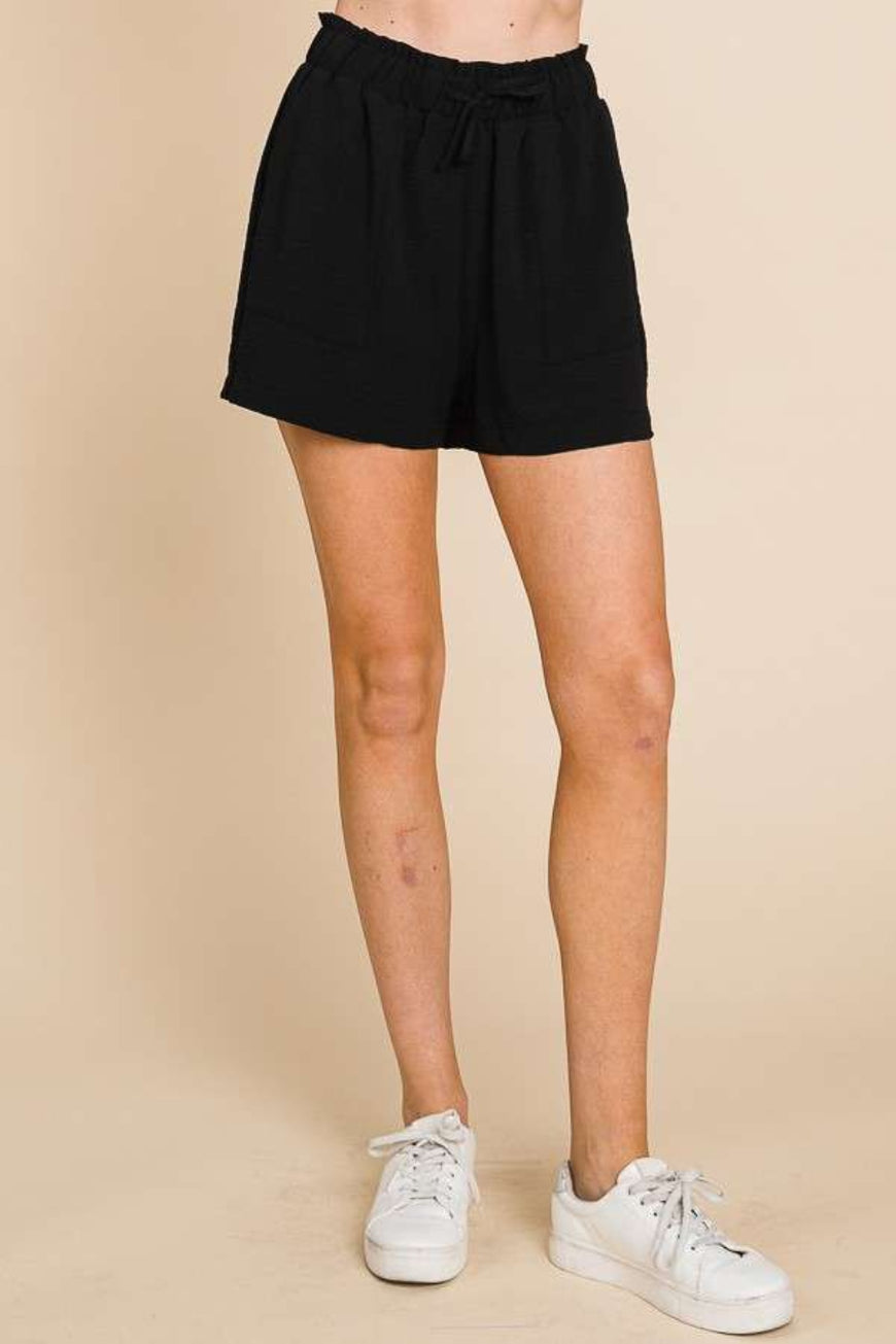 Culture Code High Waist Paper bag Shorts - TopFashionHQ