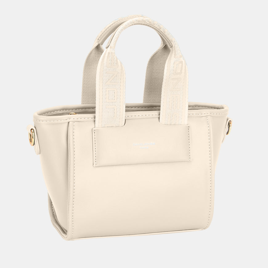 David Jones Small Handbag with Embossed Pattern Handles - TopFashionHQ
