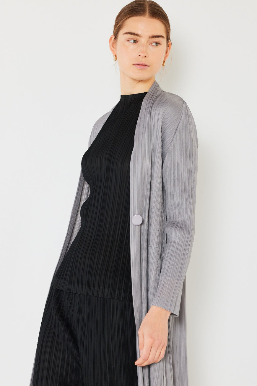 Marina West Swim Pleated Long Sleeve Cardigan - TopFashionHQ