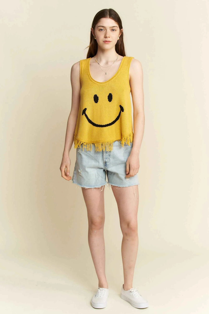 Jade By Jane Smiley Fringe Tank Top