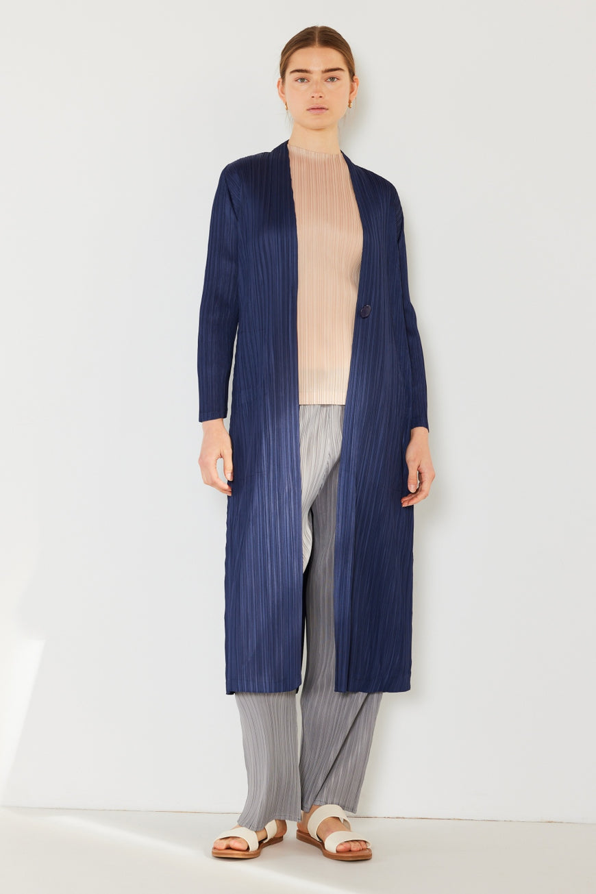 Marina West Swim Pleated Long Sleeve Cardigan - TopFashionHQ