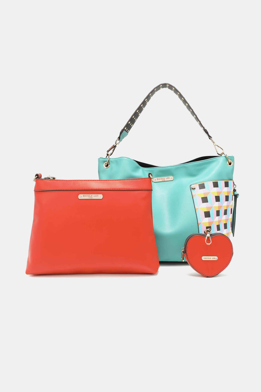 Nicole Lee USA Quihn 3-Piece Handbag Set - TopFashionHQ