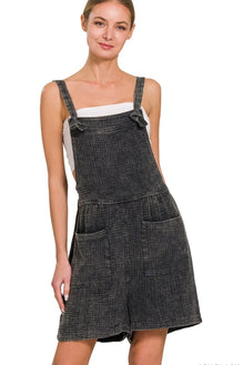Zenana Woven Double Gauze Acid Washed Romper