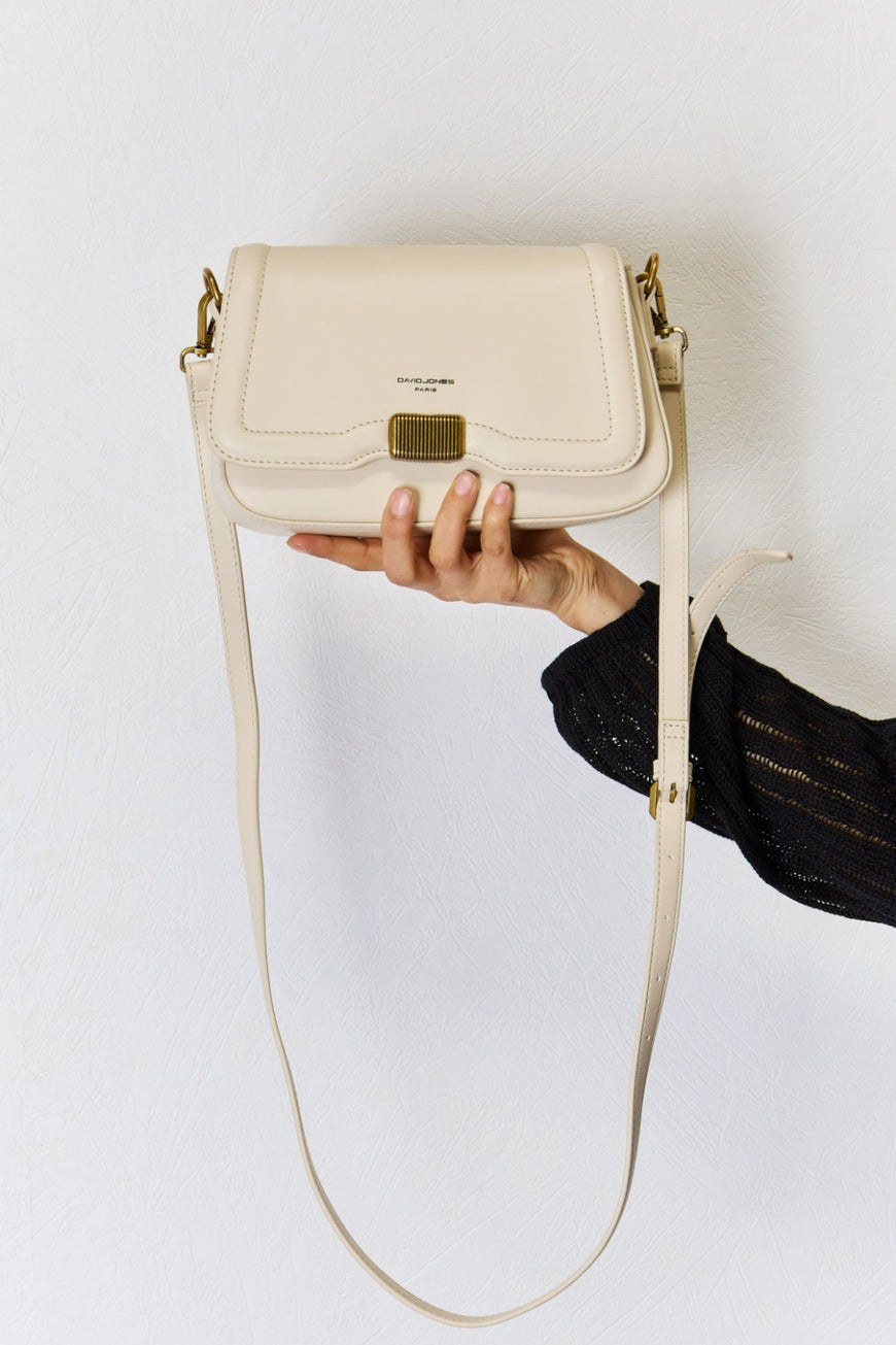 David Jones PU Leather Crossbody Bag - TopFashionHQ