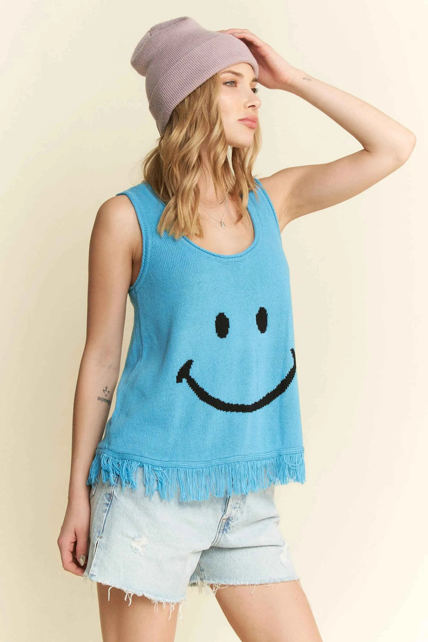 Jade By Jane Smiley Fringe Tank Top