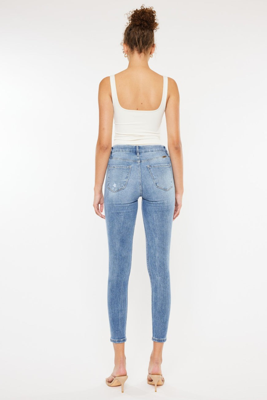 Kancan High Waist Cat's Whiskers Skinny Jeans - TopFashionHQ