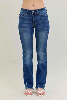 Judy Blue Full Size Mid-rise Non-distressed Hem Bootcut Jeans Plus Size