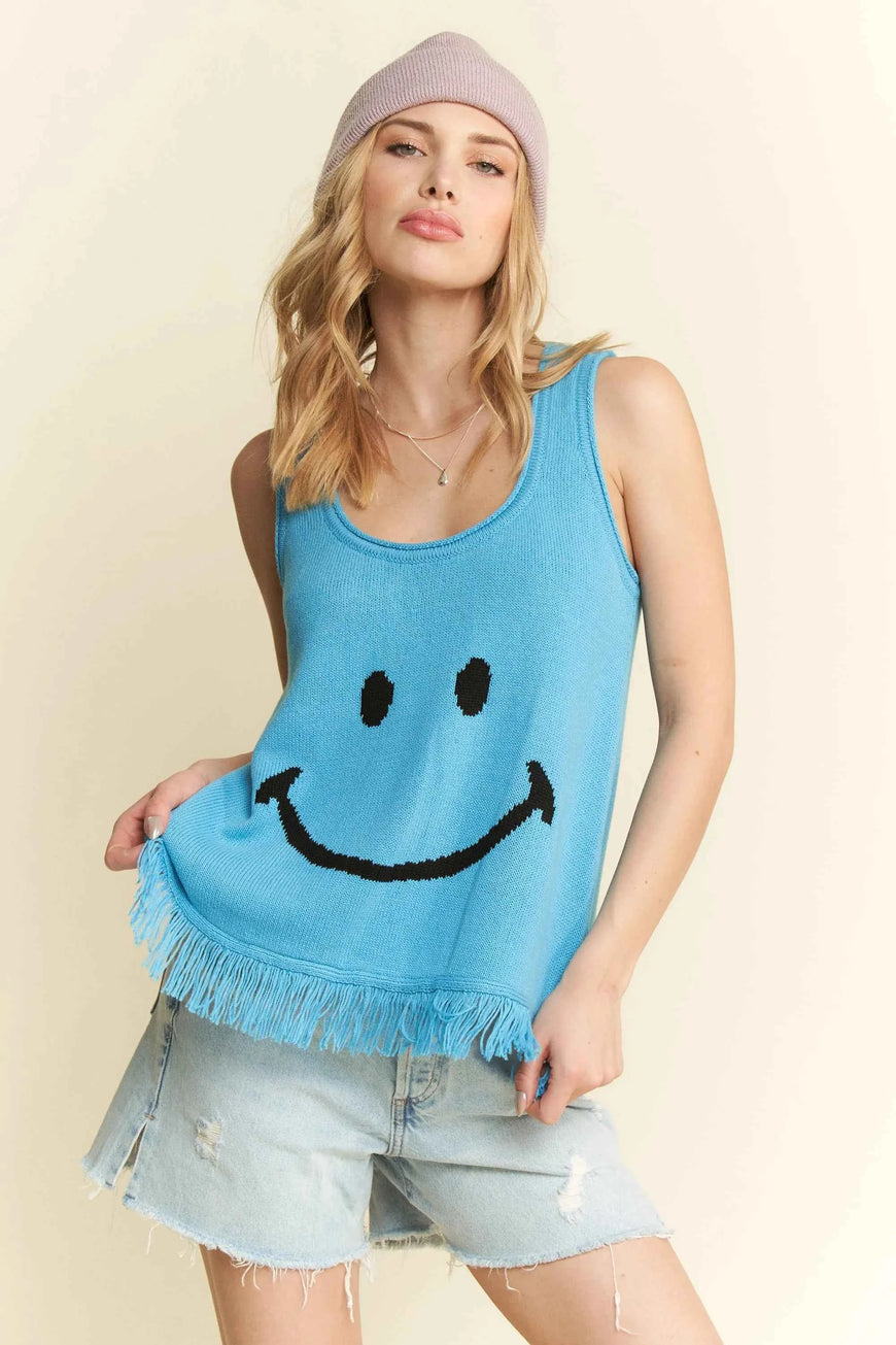 Jade By Jane Smiley Fringe Tank Top