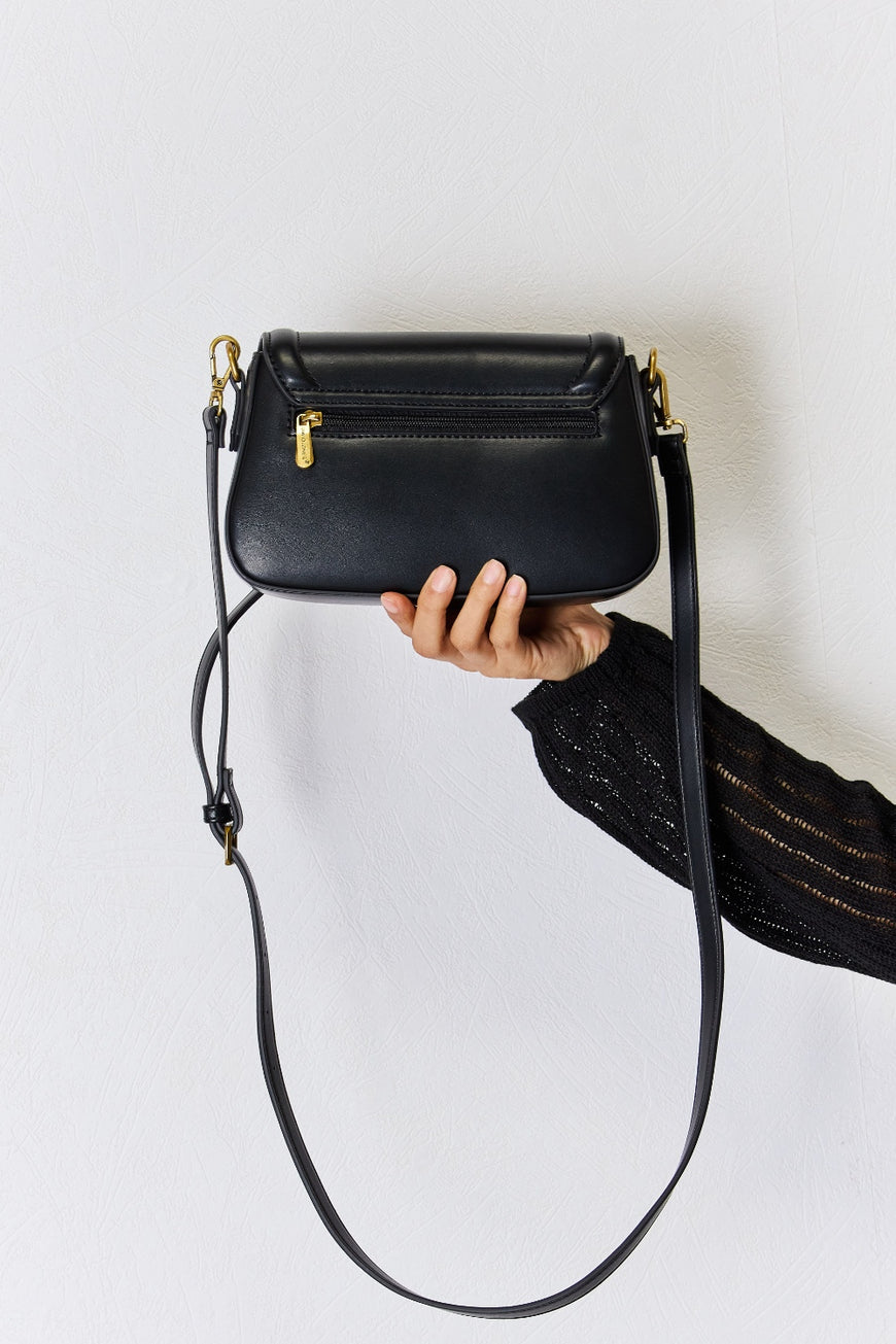 David Jones PU Leather Crossbody Bag - TopFashionHQ