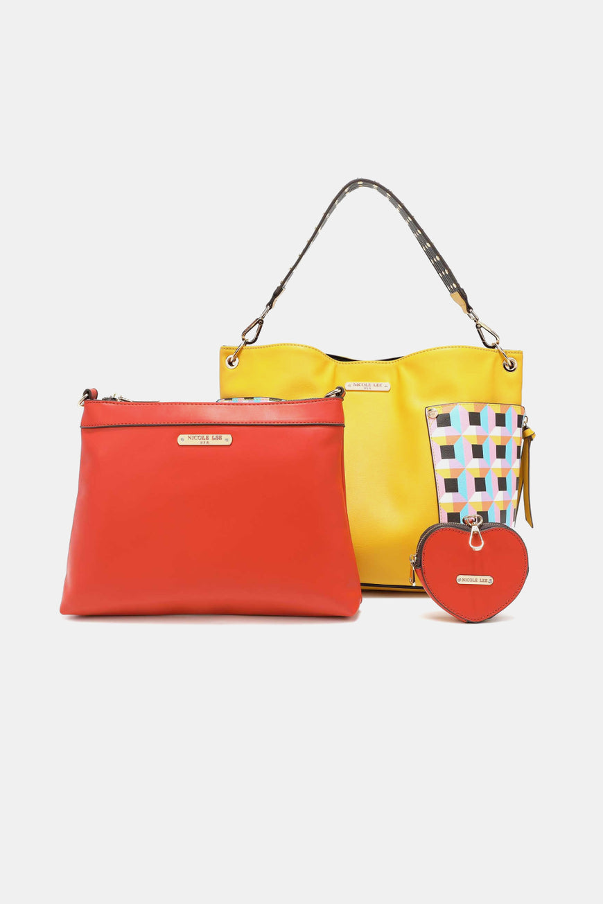 Nicole Lee USA Quihn 3-Piece Handbag Set - TopFashionHQ